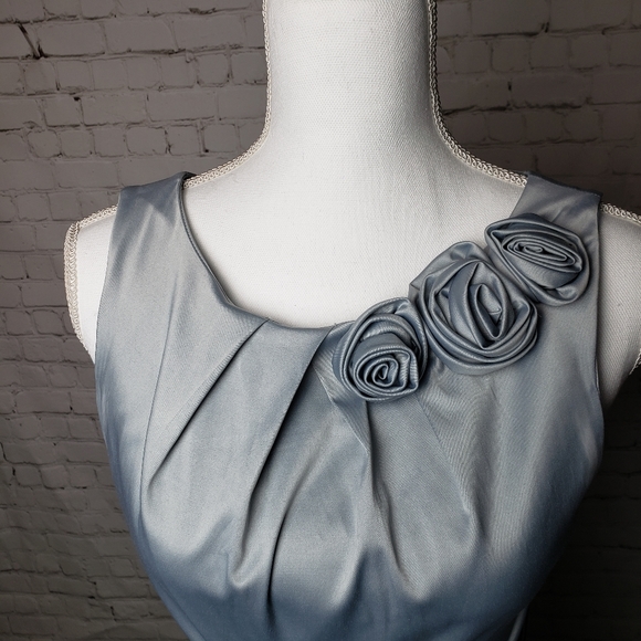 Maurices Silver Sleeveless Dress with Black Belt - Picture 3 of 7